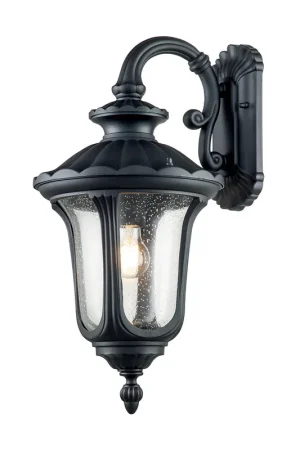 Compra Oggi Stesso Lanterna da parete media da esterno in alluminio e diffusore in vetro - 100W - IP44