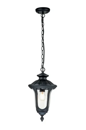 Acquista Ora Lanterna a catena piccola da esterno struttura in alluminio e diffusore in vetro - 100W - IP44