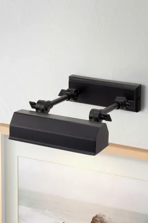 Professionale Applique da parete piccola per quadri con struttura e diffusore in acciaio - 40W - IP20