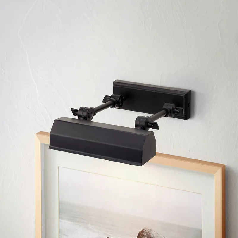 Professionale Applique da parete piccola per quadri con struttura e diffusore in acciaio - 40W - IP20
