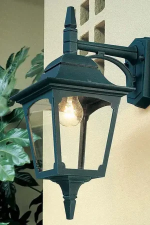 Solo Oggi Lanterna da parete da portico struttura in alluminio e diffusore in vetro - 100W - IP44