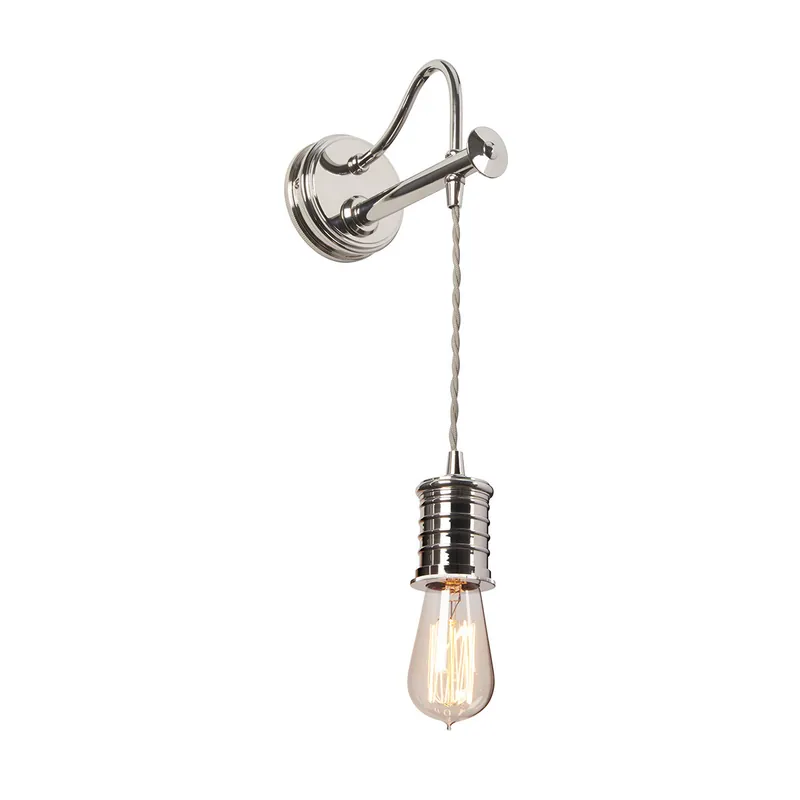 Economico Lampada da parete a 1 luce in ottone invecchiato dal design industrial - 60W - IP20