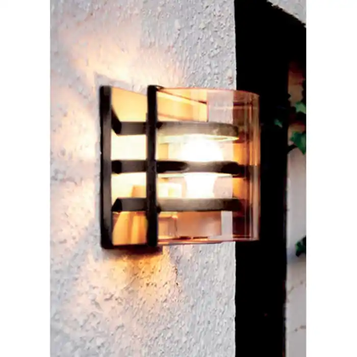 Subito Disponibile Applique da parete 1 luce da esterno con struttura in metallo diffusore in vetro - 100W - IP54