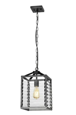Economico Lampada a sospensione singola dal design moderno in acciaio e vetro - 60W - IP20