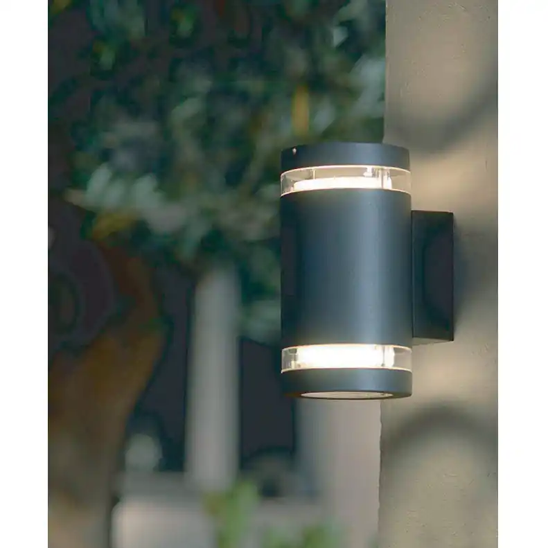 Promozione Esclusiva Lampada da parete da esterno diffusore a 2 LED gx53 con struttura in alluminio - 9W - IP44