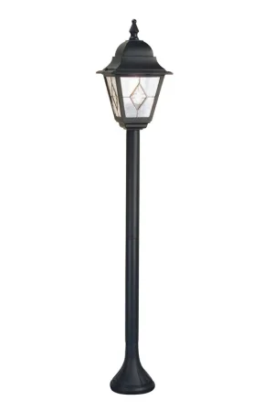 Sconto Lampione da giardino con struttura rustica in alluminio e vetro - 100W - IP44