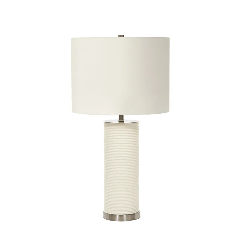 Ultime Pezzi Lampada da tavolo in porcellana dalle linee moderne paralume in tessuto - 60W - IP20