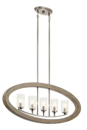 Direttamente Dal Produttore Lampadario a 5 luci in acciaio dal design classico e diffusori in vetro - 60W - IP20