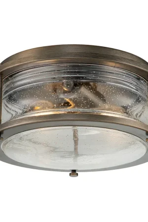 Compra Oggi Stesso Lanterna da soffitto struttura rotonda in alluminio e diffusore in vetro - 60W - IP44