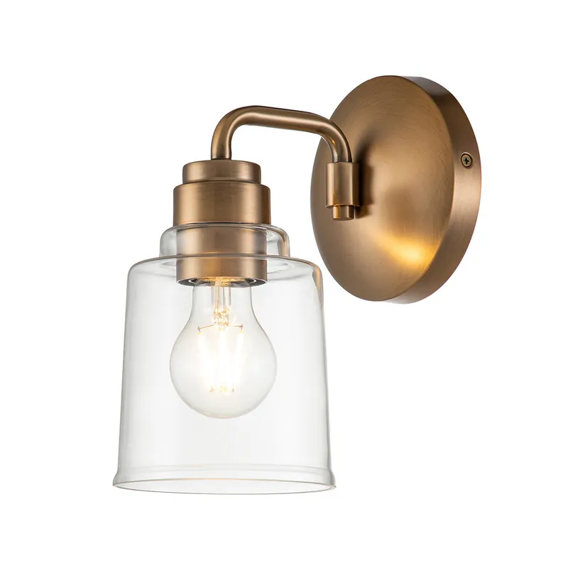 Spedizione Espresso Applique da parete in acciaio con diffusore in vetro dalle linee eleganti - 60W - IP20