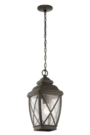 Vendita Finale Lanterna a catena media da esterno con struttura in alluminio e vetro - 60W - IP44