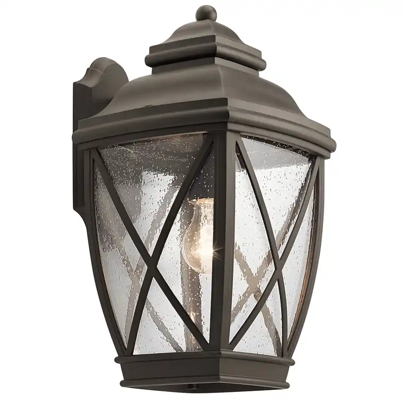 Subito Disponibile Lanterna da pareti con struttura grande in alluminio e diffusore in vetro - 60W - IP44