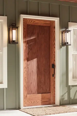 Acquista Ora Lanterna da parete media rustica per esterni diffusore in vetro a 1 luce - 60W - IP44