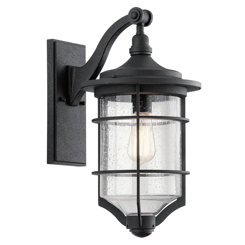 Lanterna da parete media in acciaio per esterni diffusore in vetro a 1 luce - 60W - IP44 Bestseller
