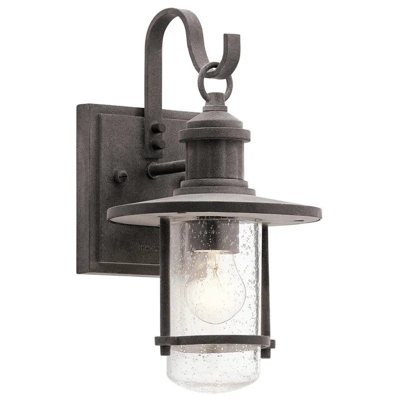 Lanterna piccola da parete industrial da esterno in alluminio diffusore in vetro - 60W - IP44 Nuovo Arrivo