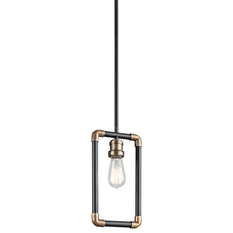 Lampada a sospensione con 1 una luce singola struttura in acciaio - 60W - IP20 Economico
