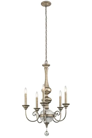 Scelto Dai Clienti Lampadario in acciaio con 5 luci dal design classico senza paralumi - 60W - IP20
