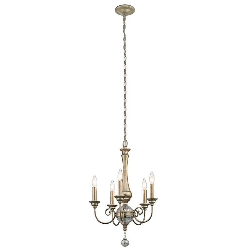Prezzo Di Fabbrica Lampadario in acciaio con 5 luci mini dal design classico senza paralumi - 60W - IP20