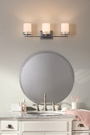 Di Tendenza Lampada da parete per bagno a LED con 3 diffusori in vetro dal design moderno - 3W - IP44
