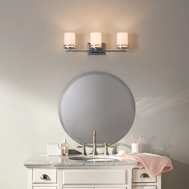 Di Tendenza Lampada da parete per bagno a LED con 3 diffusori in vetro dal design moderno - 3W - IP44