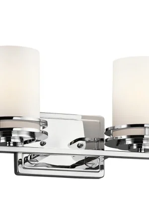 A Buon Prezzo Lampada da parete per bagno a LED con 2 diffusori in vetro dal design moderno - 3W - IP44