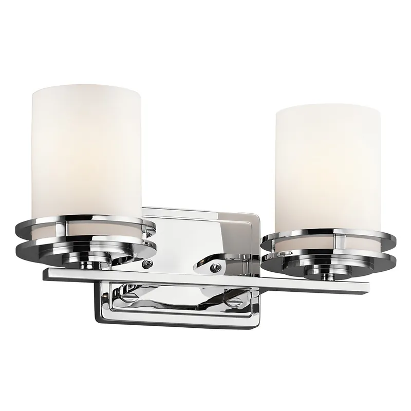 A Buon Prezzo Lampada da parete per bagno a LED con 2 diffusori in vetro dal design moderno - 3W - IP44