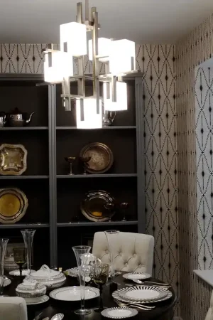 Ultimissimo Modello Lampadario in acciaio con 7 diffusori in vetro dal design moderno - 3W - IP20