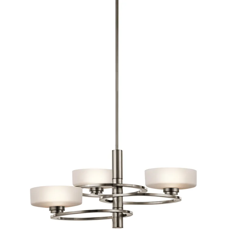 Super Prezzo Lampadario moderno in alluminio con 3 diffusori in vetro con luce a LED - 3W - IP20