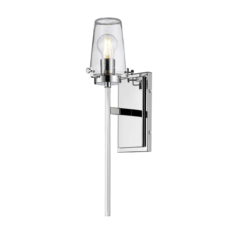 Bestseller Lampada da parete per bagno a 1 luce in acciaio cromato e diffusore in vetro - 60W - IP44