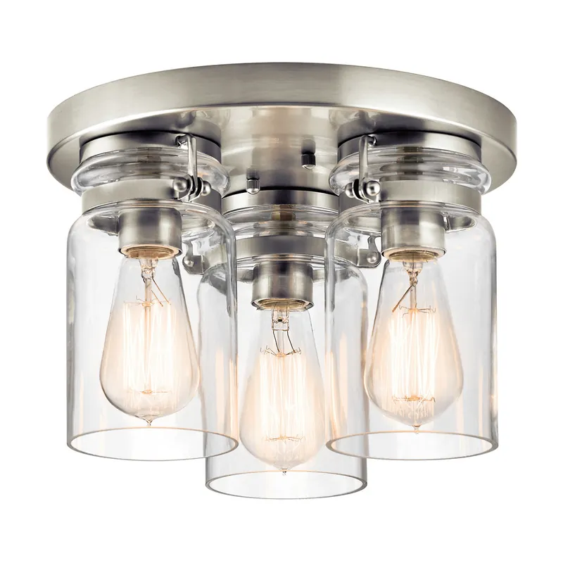 Quantità Limitata Plafoniera da soffitto in acciaio dal design industrial con 6 diffusori in vetro - 60W - IP20