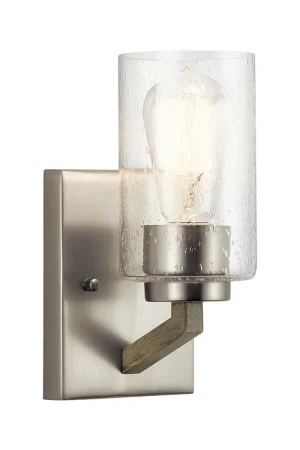 Applique da parete in acciaio con diffusore in vetro a 1 luce dal design minimal - 60W - IP20 Bestseller