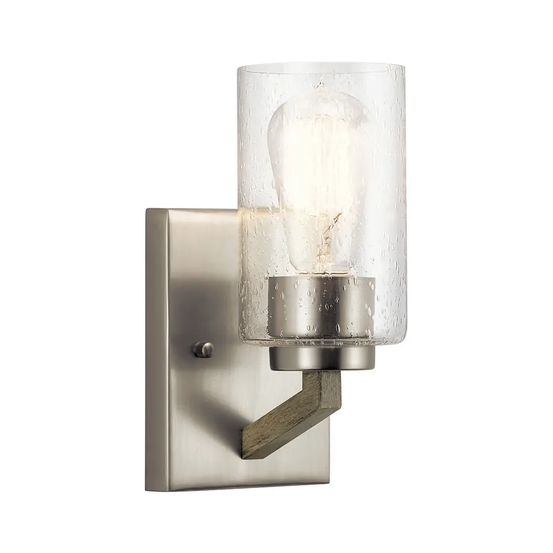 Applique da parete in acciaio con diffusore in vetro a 1 luce dal design minimal - 60W - IP20 Bestseller
