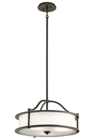 Super Prezzo Lampada a sospensione in acciaio diffusore in vetro a 3 luci dal design moderno - 100W - IP20
