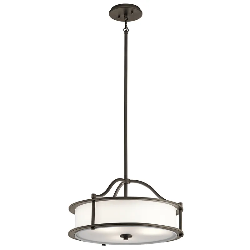 Super Prezzo Lampada a sospensione in acciaio diffusore in vetro a 3 luci dal design moderno - 100W - IP20
