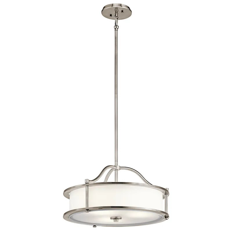 Lampada a sospensione in acciaio diffusore in vetro a 3 luci dal design moderno - 100W - IP20 Popolare