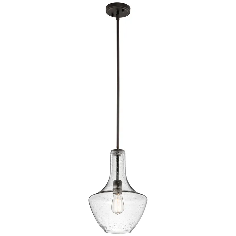Compra Oggi Stesso Lampada a sospensione piccola in acciaio diffusore in vetro dal design moderno - 60W - IP20