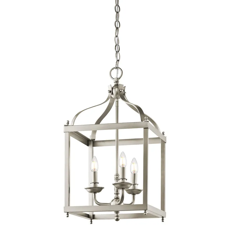 Sconto Lampadario medio in acciaio con diffusore a 3 luci dal design rustico - 60W - IP20