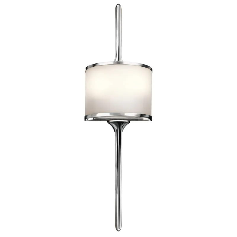 Lampada da parete piccola in acciaio per bagno con diffusore in vetro a LED G9 - 3W - IP44 Prezzo Conveniente