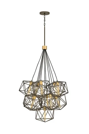 Economico Lampadario a grappolo con 11 diffusori geometrici dal design moderno - 60W - IP20