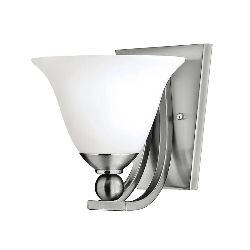 Lampada da parete con struttura in acciaio e diffusore in vetro a 1 luce - 60W - IP20 Offerta Lampo
