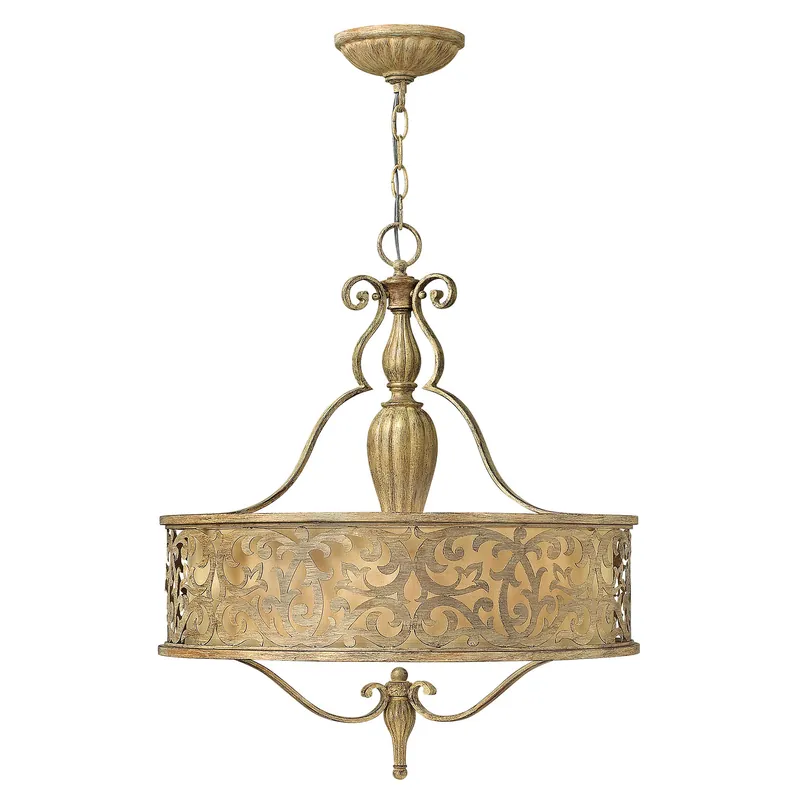 Bestseller Lampadario rustico in acciaio spazzolato con diffusore in vetro a 3 luci - 100W - IP20