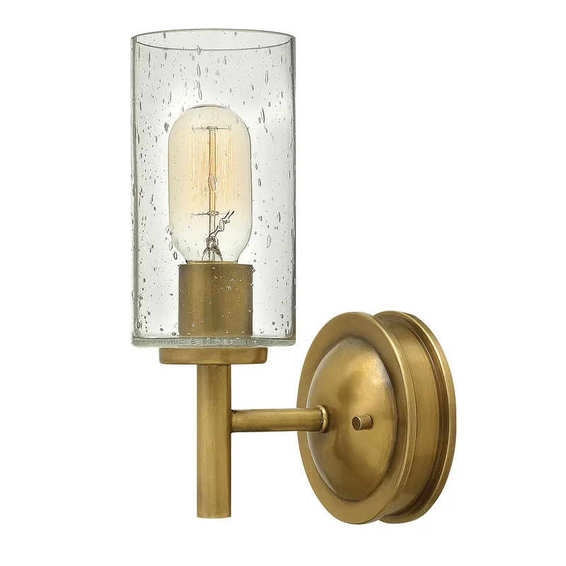Lampada da parete in acciaio diffusore in vetro a 1 luce dal design moderno - 100W - IP20 Offerta Del Giorno