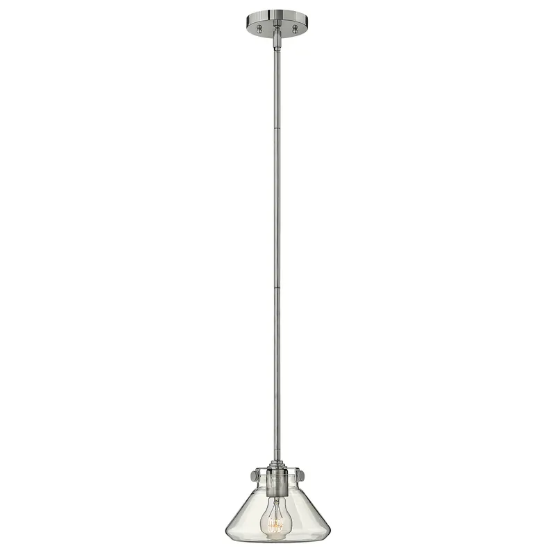 Lampada a sospensione design moderno in acciaio diffusore in vetro trasparente - 100W - IP20 Occasione