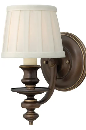 Consegna Rapida Applique a parete rustica in acciaio con diffusore in lino a 1 luce - 60W - IP20