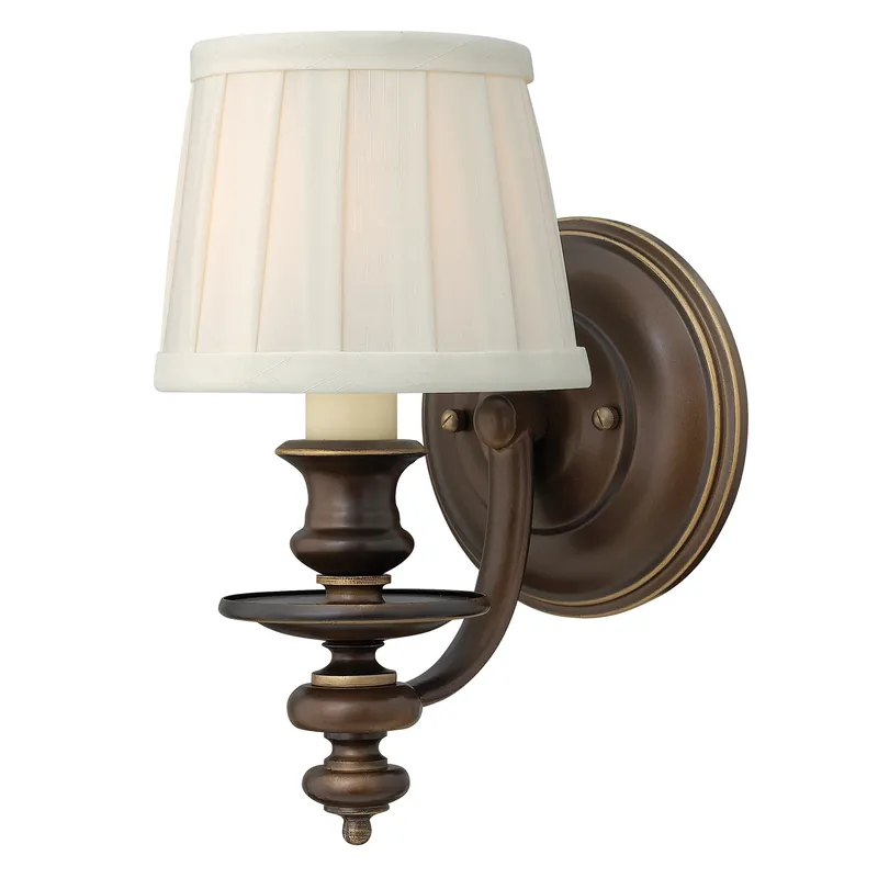 Consegna Rapida Applique a parete rustica in acciaio con diffusore in lino a 1 luce - 60W - IP20