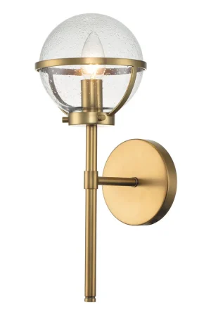 Lampada da parete in acciaio diffusore in vetro trasparente da design moderno - 60W - IP44 A Buon Prezzo