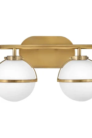 Lampada a parete in acciaio 2 diffusori in vetro semitrasparente design moderno - 60W - IP44 Pagamento Sicuro