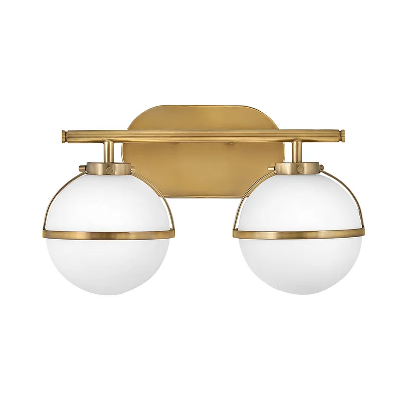 Lampada a parete in acciaio 2 diffusori in vetro semitrasparente design moderno - 60W - IP44 Pagamento Sicuro
