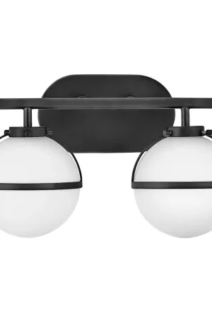Lampada a parete in acciaio 2 diffusori in vetro semitrasparente design moderno - 60W - IP44 Compra Adesso