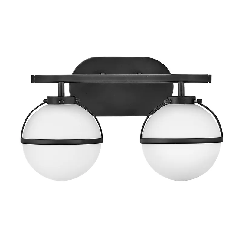 Lampada a parete in acciaio 2 diffusori in vetro semitrasparente design moderno - 60W - IP44 Compra Adesso